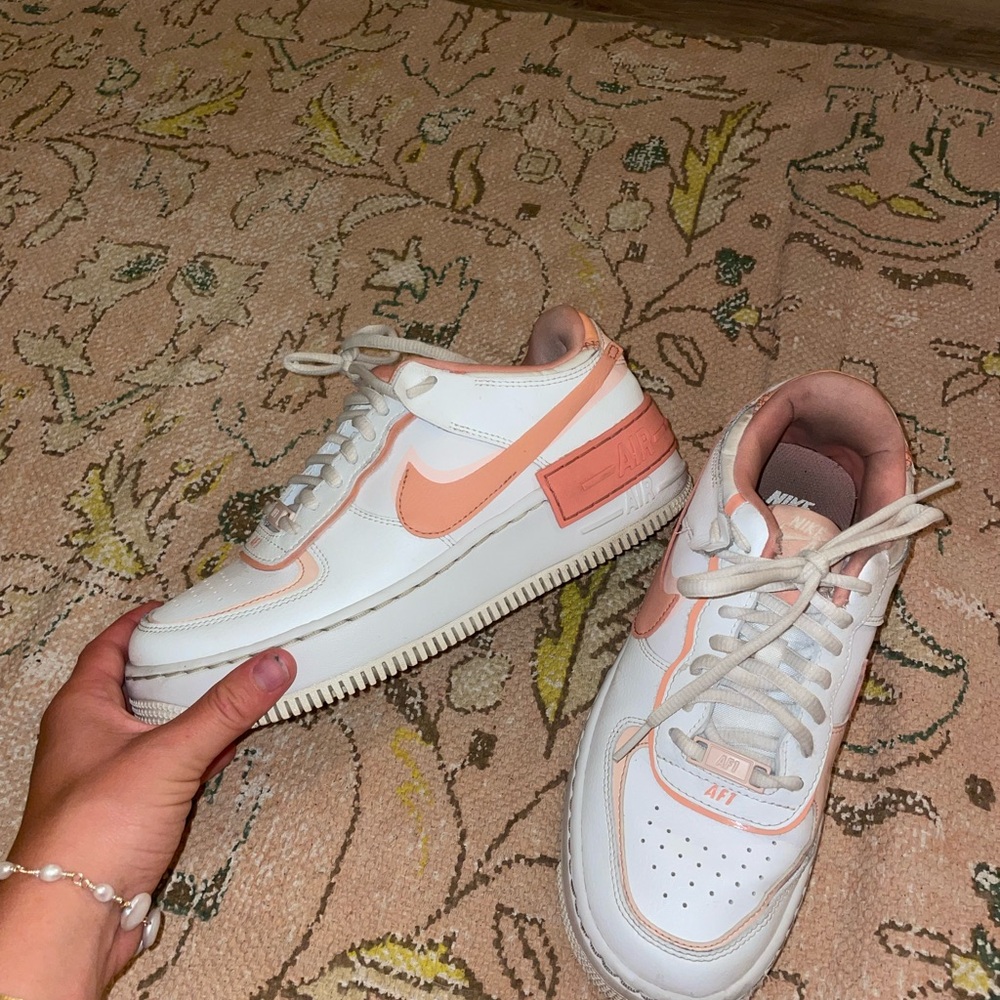 women’s “washed coral” air force one shadows